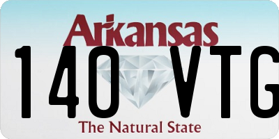 AR license plate 140VTG