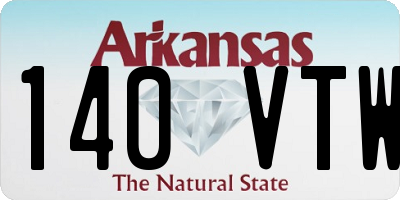 AR license plate 140VTW