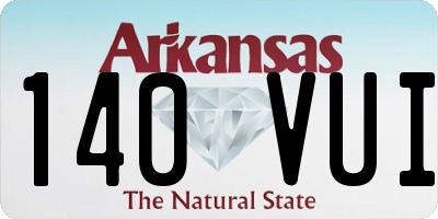 AR license plate 140VUI