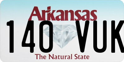 AR license plate 140VUK