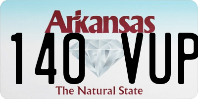 AR license plate 140VUP