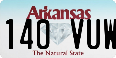 AR license plate 140VUW