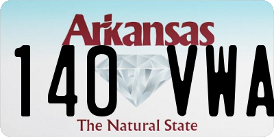 AR license plate 140VWA
