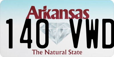 AR license plate 140VWD