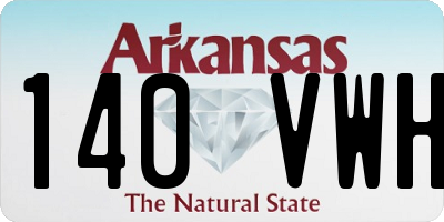 AR license plate 140VWH