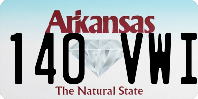AR license plate 140VWI