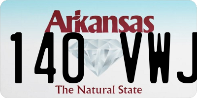 AR license plate 140VWJ