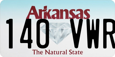 AR license plate 140VWR