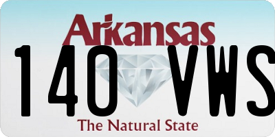 AR license plate 140VWS