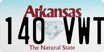AR license plate 140VWT