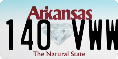 AR license plate 140VWW