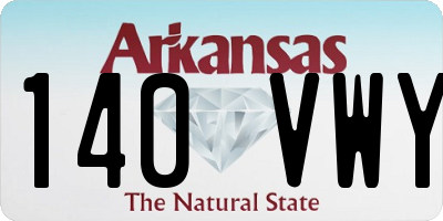 AR license plate 140VWY