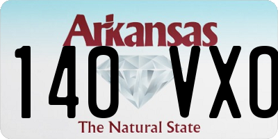 AR license plate 140VXO