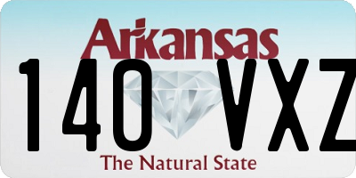 AR license plate 140VXZ
