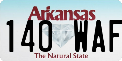 AR license plate 140WAF