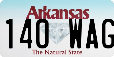 AR license plate 140WAG