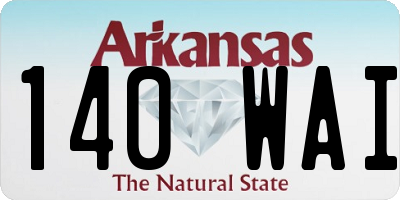 AR license plate 140WAI