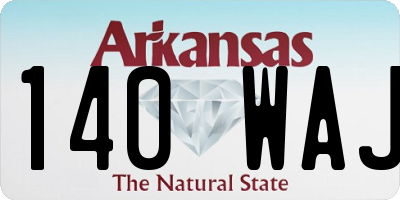 AR license plate 140WAJ