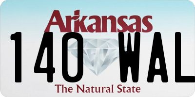AR license plate 140WAL