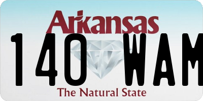 AR license plate 140WAM
