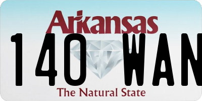 AR license plate 140WAN