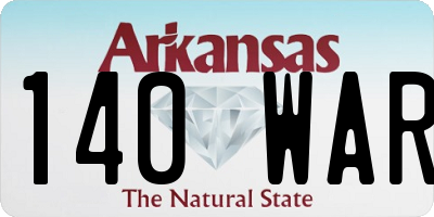 AR license plate 140WAR