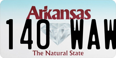 AR license plate 140WAW