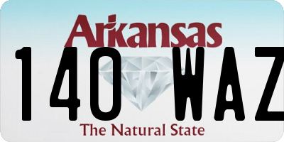 AR license plate 140WAZ