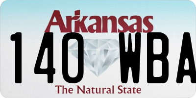 AR license plate 140WBA