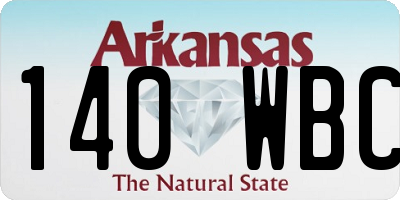AR license plate 140WBC