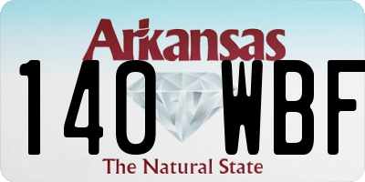 AR license plate 140WBF