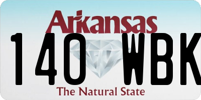 AR license plate 140WBK