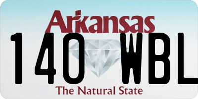 AR license plate 140WBL