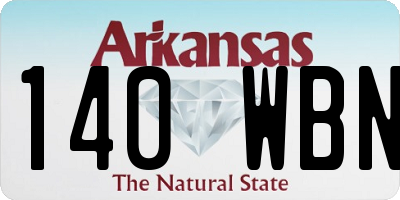 AR license plate 140WBN