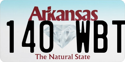 AR license plate 140WBT