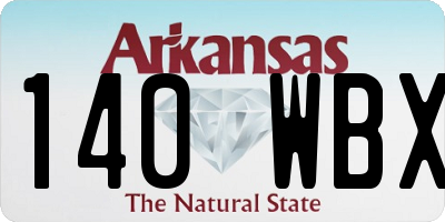 AR license plate 140WBX