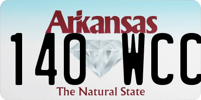 AR license plate 140WCC