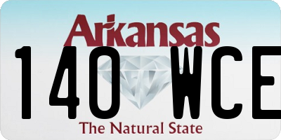 AR license plate 140WCE