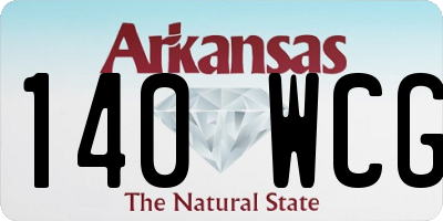 AR license plate 140WCG