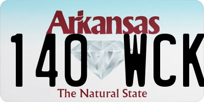AR license plate 140WCK