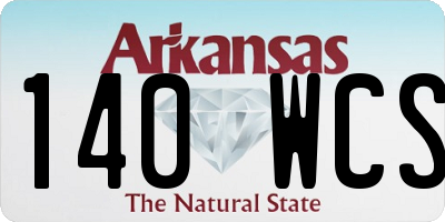 AR license plate 140WCS