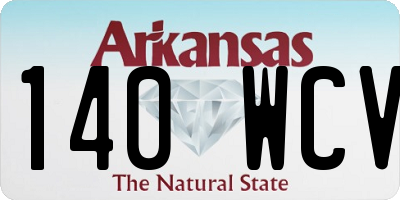 AR license plate 140WCV