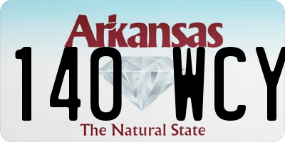 AR license plate 140WCY