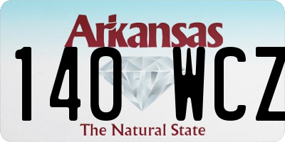 AR license plate 140WCZ