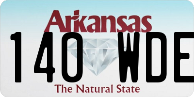 AR license plate 140WDE