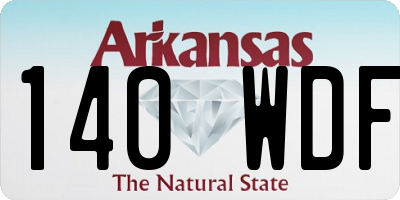 AR license plate 140WDF