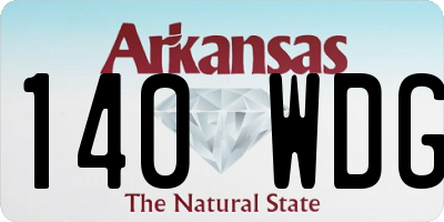 AR license plate 140WDG