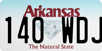 AR license plate 140WDJ
