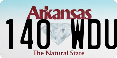 AR license plate 140WDU
