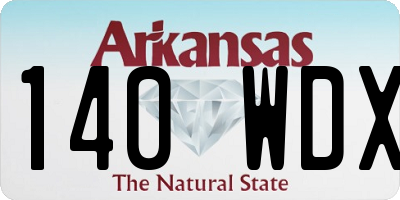 AR license plate 140WDX